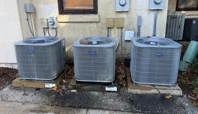 Before: Concrete around AC units