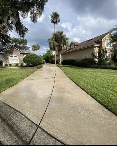 Concrete driveway