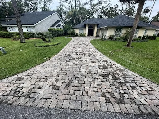Before: Paver driveway