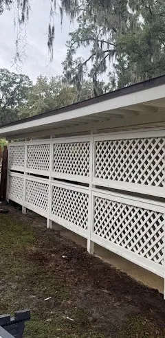 After: Lattice skirting