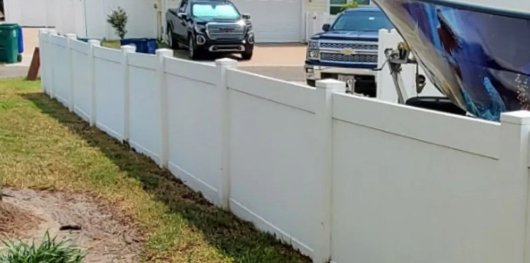 After: Vinyl fence