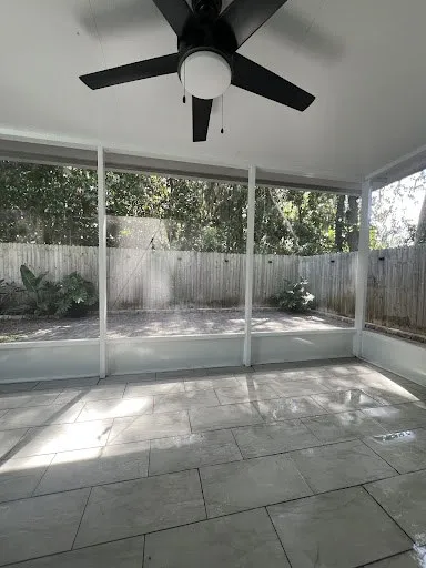 Screened lanai